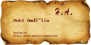 Hohl Amélia névjegykártya